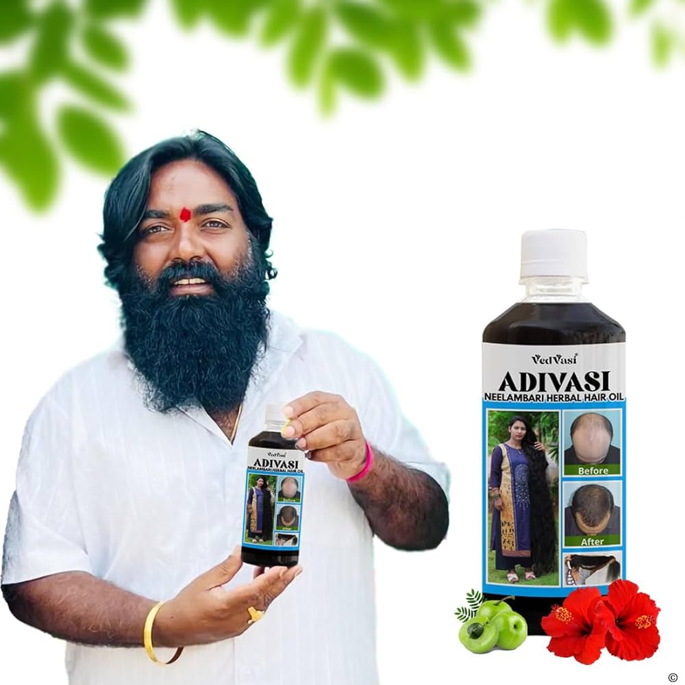 Adivasi Neelambari Herbal Hair Oil - Control Hairfalls & Nourish Frizzy Hair - 150ml ( Buy 1 Get 1 Free)