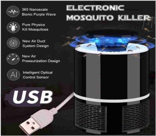 Electric Mosquito Killer Lamp - USB Rechargeable Insect Fly Machine for Home, Kitchen, Kids' Bedroom